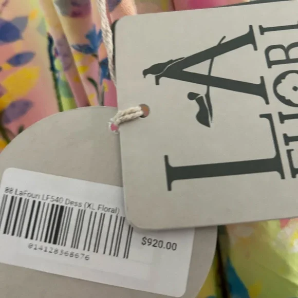 Vibrant Lime & Pink Ombre Maxi Dress,bidet and 100% silk - Picture 9 of 14